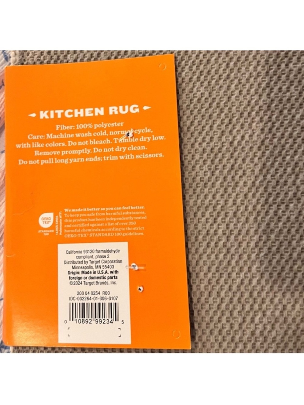 🆕- Threshold Halloween Pumpkins Rectangle Tufted Kitchen Rug. 34x20 - Picture 6 of 6